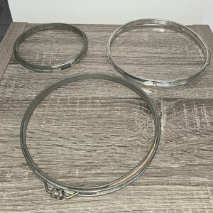 Lot of 3 Vintage Metal Embroidery Hoops Round Approximately 7"-5" SEE PICTURES.